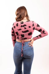 Holy Pink Cow Wrap Top