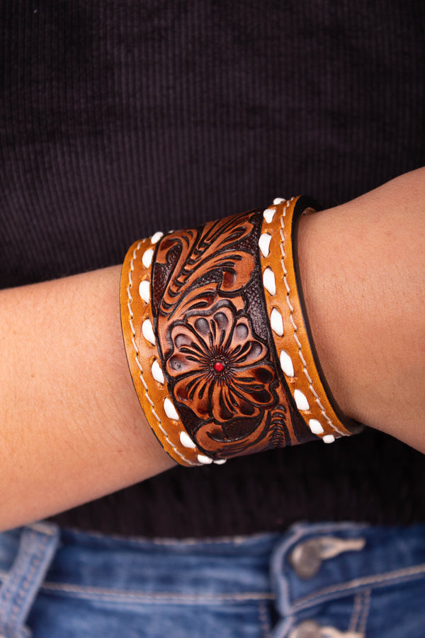 Lady Luck Leather Cuff