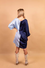 Cool Blues Color Block Dress