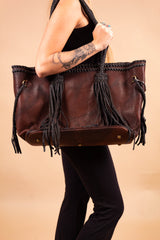 Material Girl Fringe Leather Purse