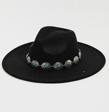 Concho Flat Brim Hat