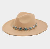 Concho Flat Brim Hat