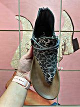 Grey Leopard Summer Sandals