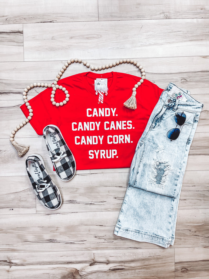 Candy, Candy Canes, Candy Corn, Syrup Tee