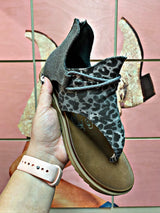 Grey Leopard Summer Sandals