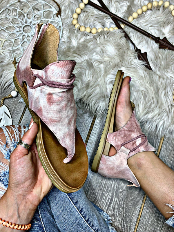Splatter Of Blush Summer Sandals